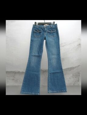 Levi's Youth Girls Size 12 Blue Flared Cargo Jeans - Classic Denim